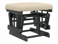 vidaxl Sillón de lactancia con taburete tela blanco Crema Discount