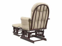 Sillón de lactancia con taburete tela blanco^vidaxl Clearance