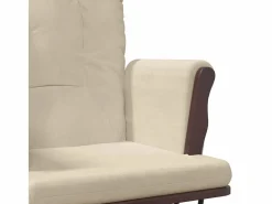 Sillón de lactancia con taburete tela blanco^vidaxl Clearance