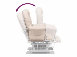 Sillón de lactancia con taburete tela gris claro^vidaxl Best