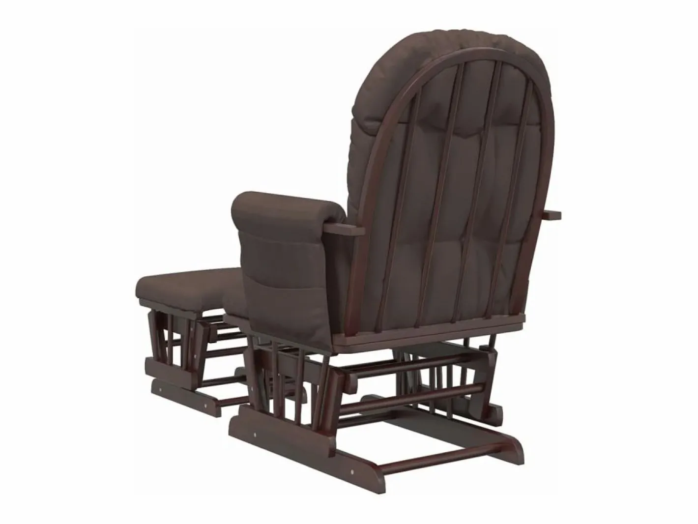 vidaxl Sillón Balancín|Sillón de lactancia con taburete tela marrón