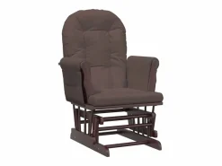 vidaxl Sillón Balancín|Sillón de lactancia con taburete tela marrón