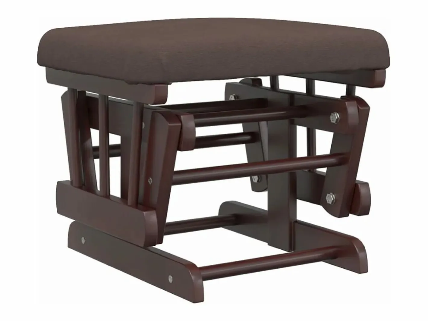 vidaxl Sillón Balancín|Sillón de lactancia con taburete tela marrón