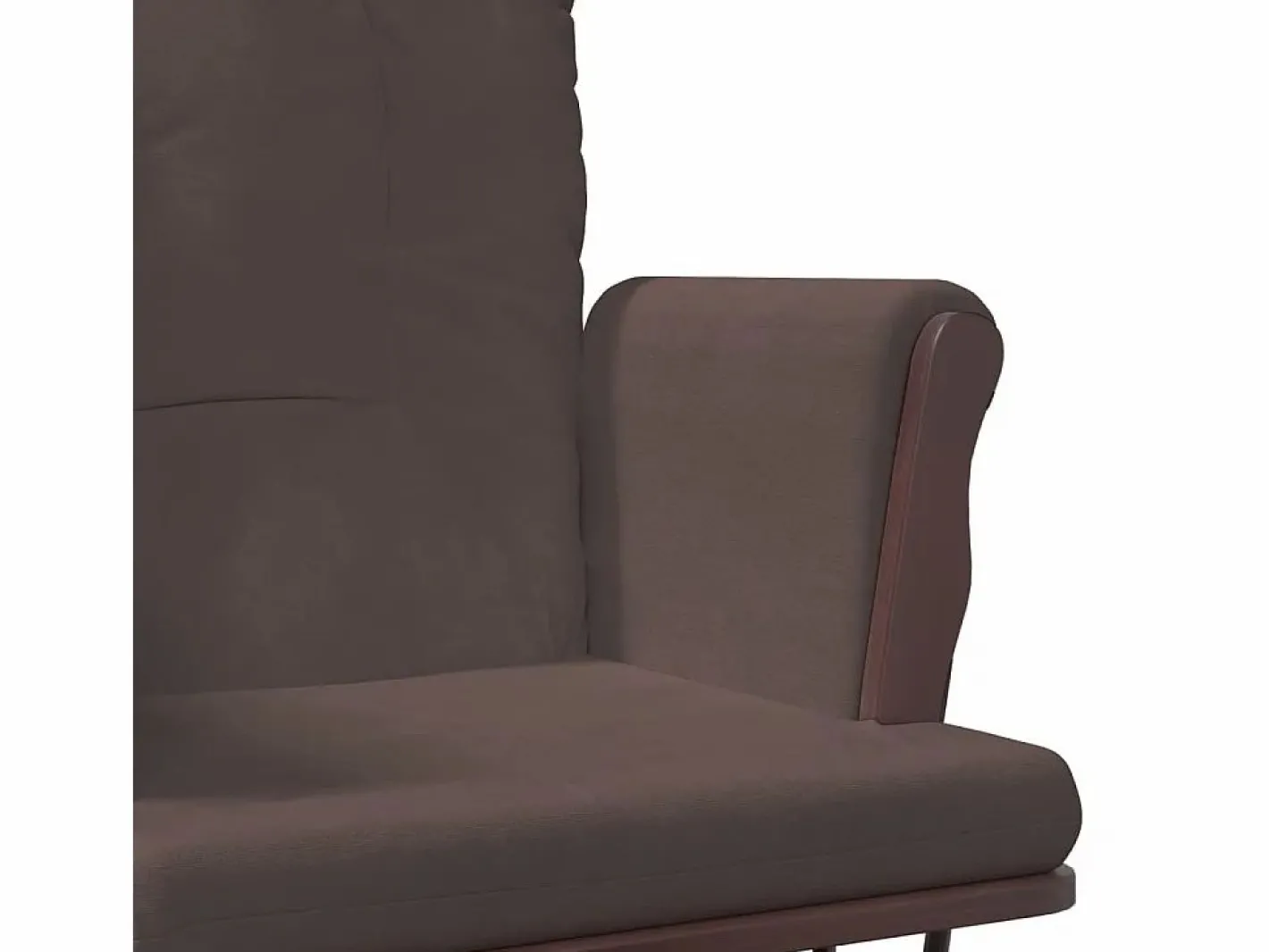 vidaxl Sillón Balancín|Sillón de lactancia con taburete tela marrón