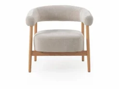Sillón de madera de roble tapizado en^ Discount