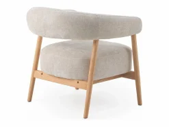 Sillón de madera de roble tapizado en^ Discount