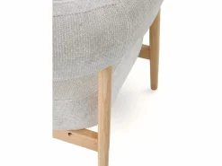 Sillón de madera de roble tapizado en^ Discount