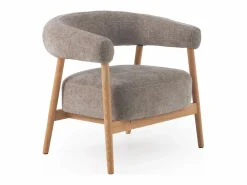 Sillón de madera de roble tapizado en^ Hot