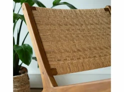 Rendez-Vous Déco Sillón de madera de teca y ratán natural - Kilka Marru00f3n