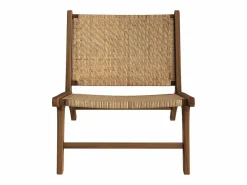 Rendez-Vous Déco Sillón de madera de teca y ratán natural - Kilka Marru00f3n