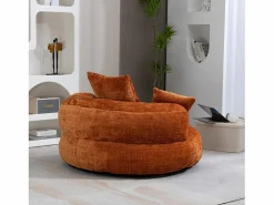 Sillón de marisco de marisco - tela de oranja de oranja - con 3 almohadas - carga máxima de 250 kg - 108x108x52cm^DripeX Hot