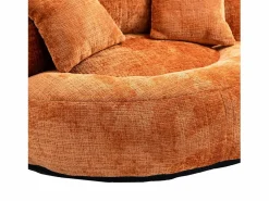 Sillón de marisco de marisco - tela de oranja de oranja - con 3 almohadas - carga máxima de 250 kg - 108x108x52cm^DripeX Hot