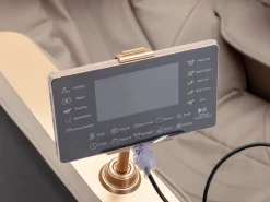 Sillón de masaje de imitación cuero, sistema de gravedad cero, gris, MOWATA^Vente-unique Best