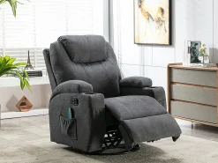 Sillón de masaje de tela - - SILVANO - acupresión y vibraciones^Vente-unique