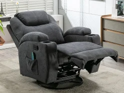 Sillón de masaje de tela - - SILVANO - acupresión y vibraciones^Vente-unique