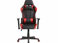 VS Venta-stock Sillón de Oficina Gaming , Piel sintética, inclinación y Altura Regulable Rojo