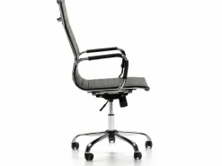 VS Venta-stock Sillón de Oficina Londres reclinable , Piel sintética, Altura Ajustable Negro Best