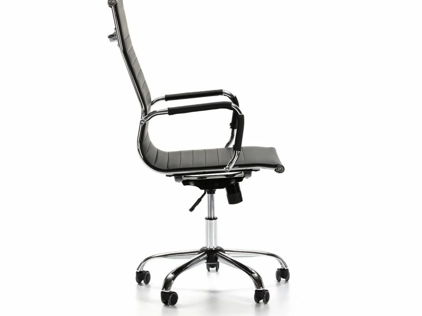 VS Venta-stock Sillón de Oficina Londres reclinable , Piel sintética, Altura Ajustable Negro Best