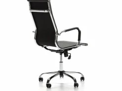 VS Venta-stock Sillón de Oficina Londres reclinable , Piel sintética, Altura Ajustable Negro Best
