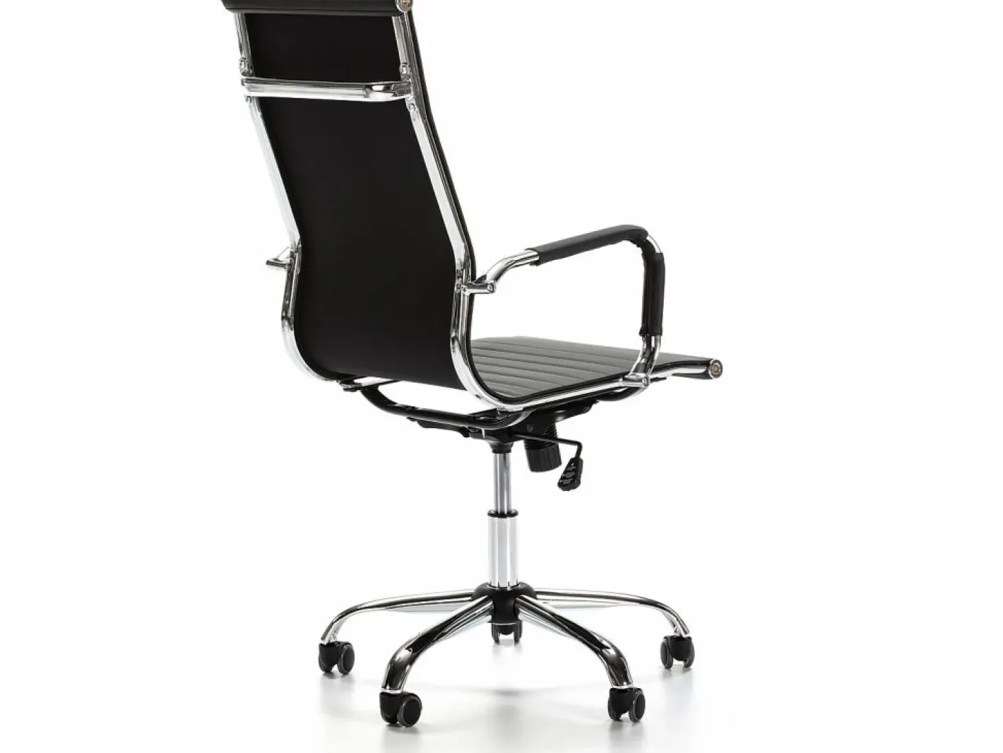 VS Venta-stock Sillón de Oficina Londres reclinable , Piel sintética, Altura Ajustable Negro Best