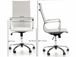 Sillón de Oficina Londres reclinable , Piel sintética, Altura Ajustable^VS Venta-stock Online