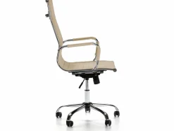 Sillón de Oficina Londres reclinable Taupe, Piel sintética, Altura Ajustable^VS Venta-stock Online