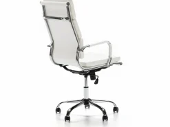 VS Venta-stock Sillón de Oficina Morgan reclinable , Piel sintética, Altura Ajustable Blanco Online