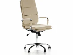 Sillón de Oficina Morgan reclinable Taupe, Piel sintética, Altura Ajustable^VS Venta-stock Best