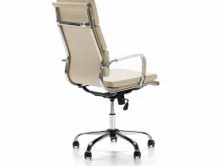 Sillón de Oficina Morgan reclinable Taupe, Piel sintética, Altura Ajustable^VS Venta-stock Best