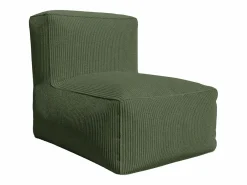 Vente-unique Sillón de pana color estilo contemporáneo NOUMARA Verde New