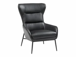 LINEA SOFA Sillón de piel de búfalo estilo contemporáneo DINNIA Negro Discount