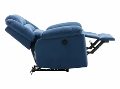 Vente-unique Sillón de relajación eléctrico de tela BUROLO Azul Hot