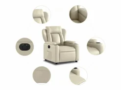 Sillón Relax|Sillón de relax | Silla | Sillón reclinable eléctrico de cuero sintético SHL3070