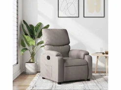 Sillón Relax|Sillón de relax | Silla | Sillón reclinable de tela gris taupe SHL2860