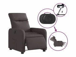 Sillón Relax|Sillón de relax | Silla | Sillón reclinable eléctrico tela marrón oscuro SHL3804