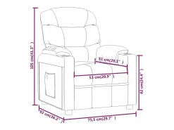 Sillón Relax|Sillón de relax | Silla | Sillón reclinable de tela gris taupe SHL9538