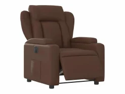 Sillón de relax | Silla | Sillón reclinable eléctrico de cuero sintético marrón SHL7229^ Outlet
