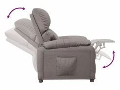 Sillón de relax | Silla | Sillón reclinable de tela gris taupe SHL3599 Topo Sale