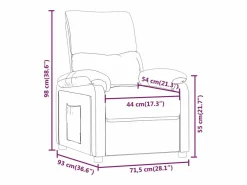 Sillón de relax | Silla | Sillón reclinable de tela gris taupe SHL3599 Topo Sale