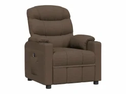 Sillón de relax | Silla | Sillón reclinable eléctrico de tela marrón SHL7623 Marru00f3n Best