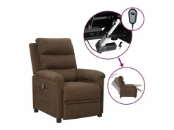 Sillón Relax|Sillón de relax | Silla | Sillón reclinable eléctrico de tela marrón SHL4379