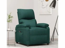 Sillón de relax | Silla | Sillón reclinable eléctrico tela verde oscuro SHL5705^ New