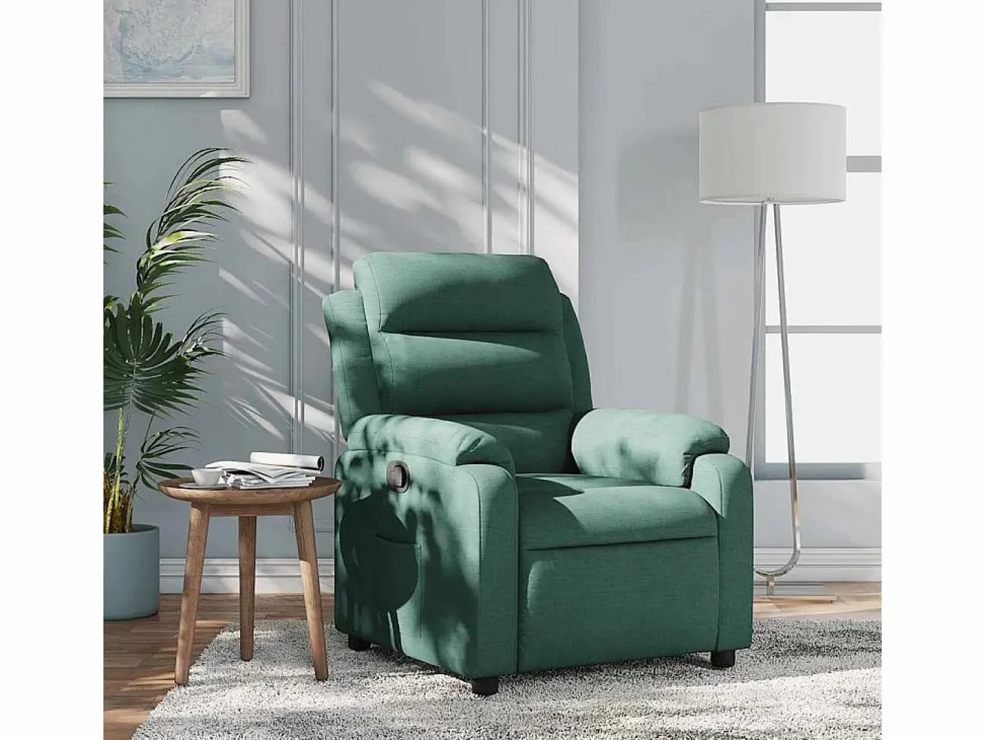 Sillón de relax | Silla | Sillón reclinable de tela verde oscuro SHL4912 Verde pino Clearance