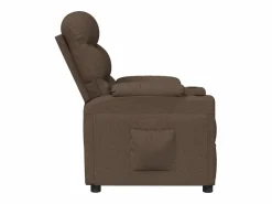 Sillón de relax | Silla | Sillón reclinable de tela marrón SHL8690 Marru00f3n New