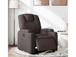 Sillón de relax | Silla | Sillón reclinable eléctrico tela marrón oscuro SHL6882^ Online