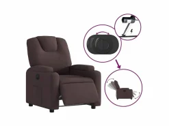 Sillón de relax | Silla | Sillón reclinable eléctrico tela marrón oscuro SHL6882^ Online