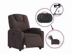 Sillón de relax | Silla | Sillón reclinable eléctrico tela marrón oscuro SHL6882^ Online