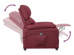 Sillón de relax | Silla | Sillón reclinable eléctrico tela tinto SHL3594^ Outlet