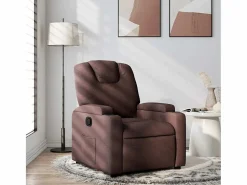 Sillón de relax | Silla | Sillón reclinable de tela marrón oscuro SHL2487^