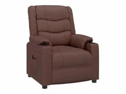 Sillón de relax | Silla | Sillón reclinable eléctrico de cuero sintético marrón SHL7037 Marru00f3n Sale